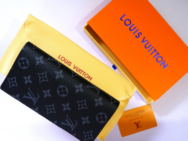 LV Black Flower Long Wallet