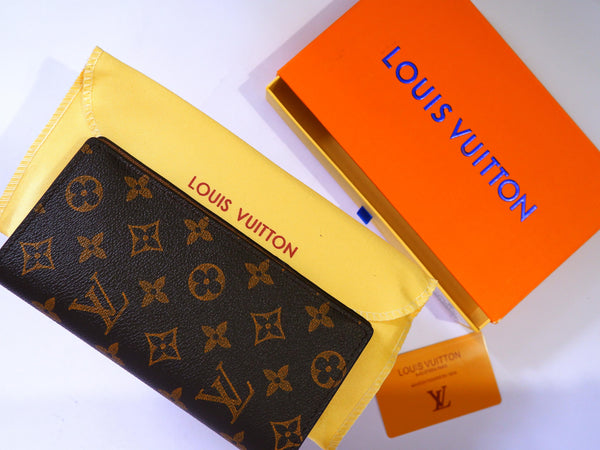 LV Brown Check Long Wallet