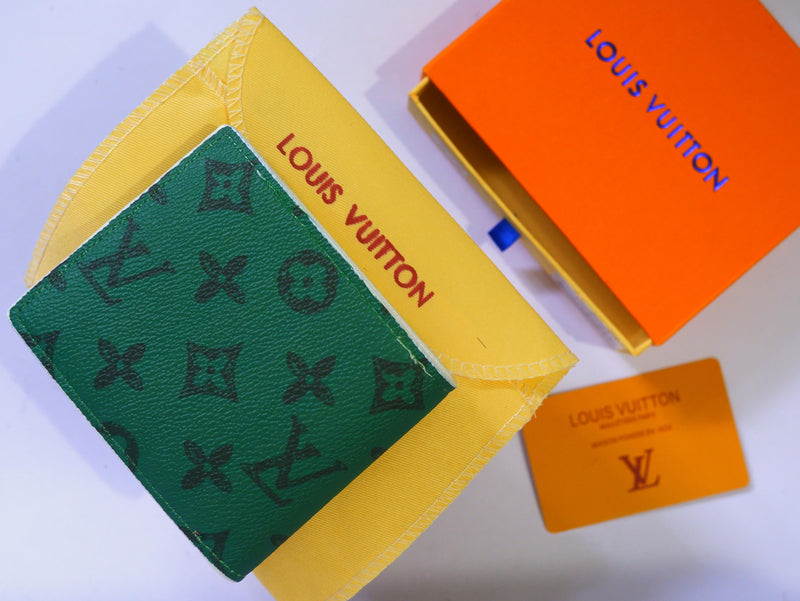 LV Paris Green Wallet