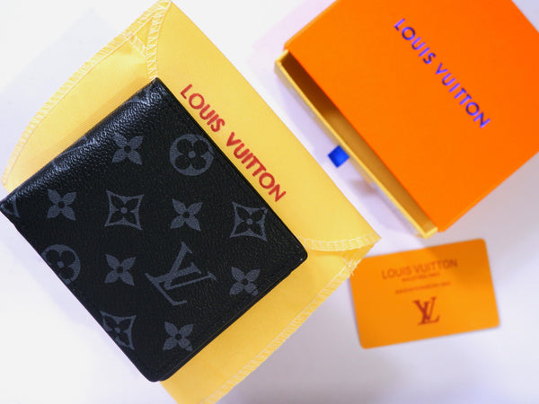 LV Paris Black Flower Wallet