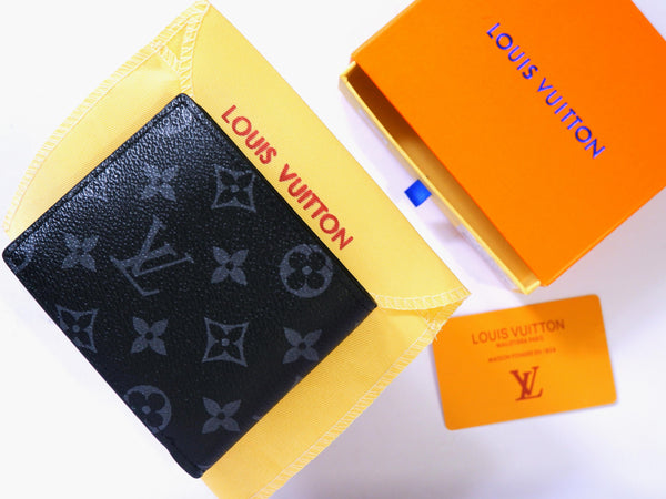 LV Paris Black Flower Wallet