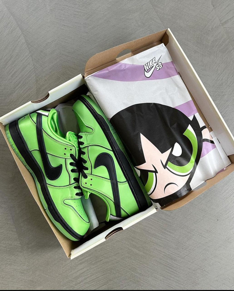 THE POWERPUFF GIRLS X DUNK LOW PRO SB QS 'BUBBLES' GREEN