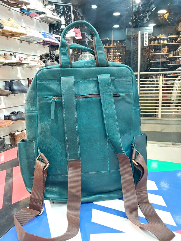 Crunch Leather 5 pocket Bagpack Green Kn