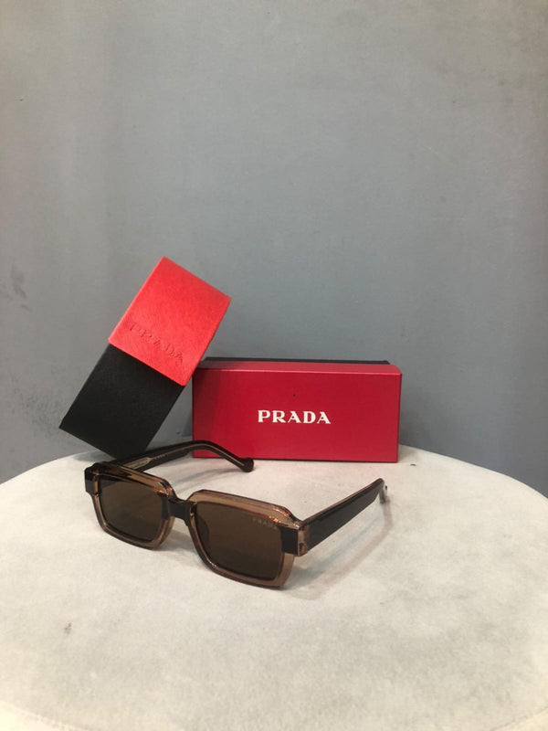 PRADA BROWN SUNGLASS WITH OG BOX