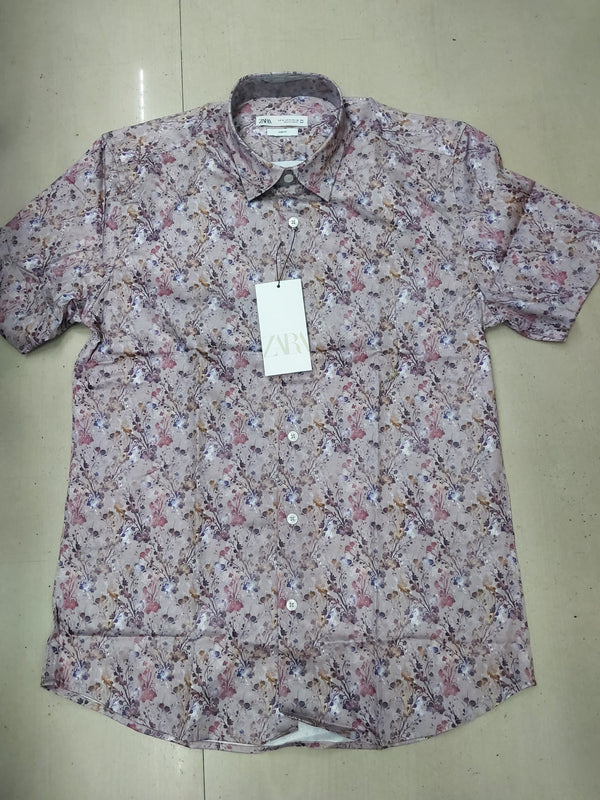 Zara Half Shirts Purple Print