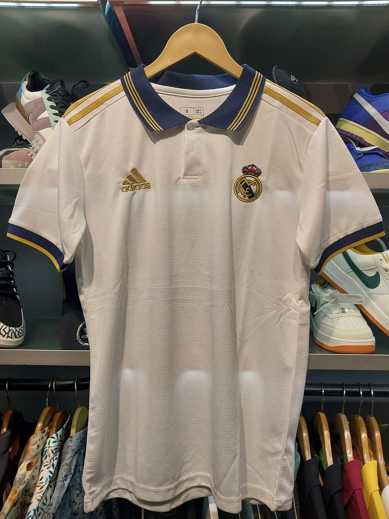 ADI COLLAR REAL MADRID WHITE T-SHIRT JERSEY