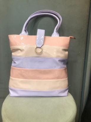 FLISY PINK & BLUE  PRINT TOTE BIG BAG