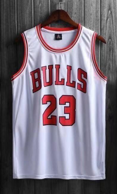 BULLS WHITE 23 BASKETBALL JERSEY