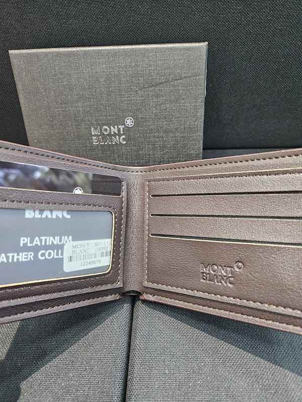 Mont Blan Brown Logo wallet