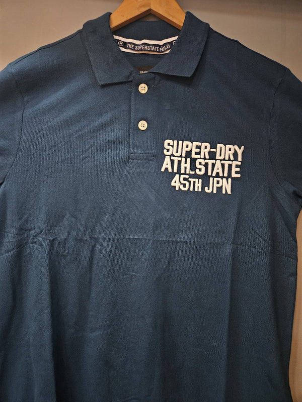 SUPERDRY ATH.STATE 45th JPN POLO T-SHIRT BLUE