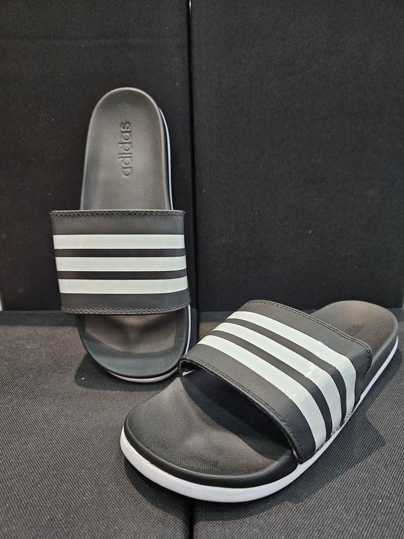 ADI 3 Stripe Slides Black