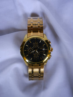 Tiso Gold Cronograph Watch For Men