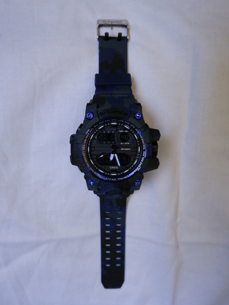 Cas G Worldtime Rubber Strap Watch For Men